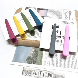 Colorful Matte Plastic Duckbill Hair Clip Large Makeup Face Washing Hair Accessories Daily Natural Hair Styling Tool