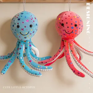 Simpatico Polpo Cartone Animato Giocattolo di Peluche Bambola Animale Imbottito Morbido Polpi Portachiavi Pendente Regalo di Compleanno per Bambini