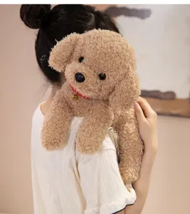 Cute simulation poodle plush toy stuffed puppy doll for kids companion healing gift