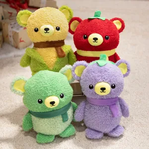 Creative Vegetable Fruit Bear Plush Toy Cute Corn Stuffed Animal Doll Soft Hugging Pillow Kids Birthday Gift