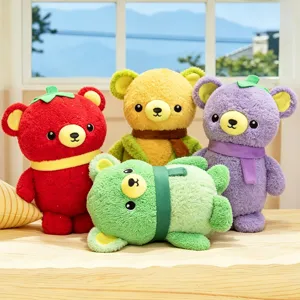 Cute vegetable fruit plush bear toys set, stuffed animal dolls for kids and hugging gift.