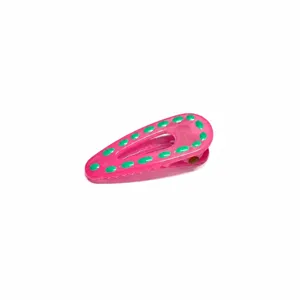 Pink hair clip for kids cute snap hairclip sweet floral dot hair accessories for girls daily wear