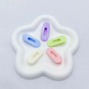 Candy color wave edge hair clip cute duckbill clip sweet side bangs hair accessories detail