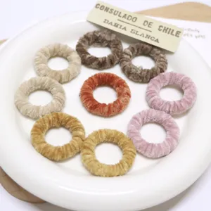 Korean Style Autumn Winter Velvet Hair Tie Sweet Cute DIY Handmade Hair Accessory Elastic Hair Rope For Women