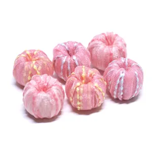 Korean style colorful fabric through-hole beads DIY handmade bracelet jewelry making accessories