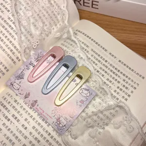 Set di 3 mollette per capelli metalliche becco d'anatra rosa blu oro, fermagli eleganti.