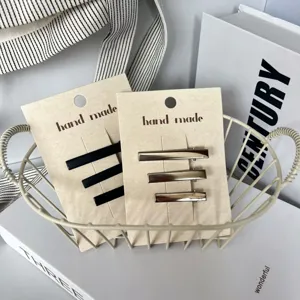 Mollette per capelli in metallo set da 6 fermagli rettangolari accessori per acconciature