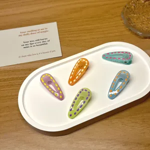 Cute kids hair clips set, colorful sweet duckbill clips for daily styling and sweet outfits.