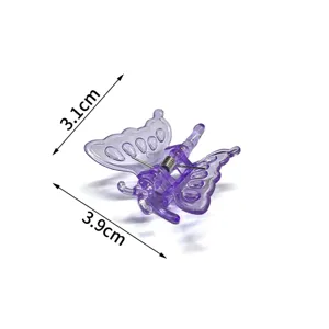 Transparent purple butterfly plant clip for garden vines and orchids fixing accessory item