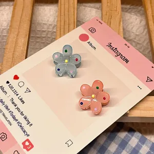Koreanische Gelee-Blumen-Haarklammer süße Acryl Haarspange Haaraccessoires für Mädchen