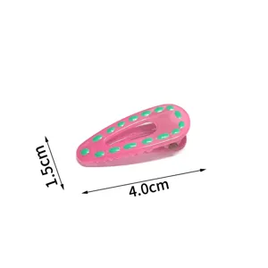 Pink cute hair clip for kids sweet side clip duckbill hairpin daily fashion accessory