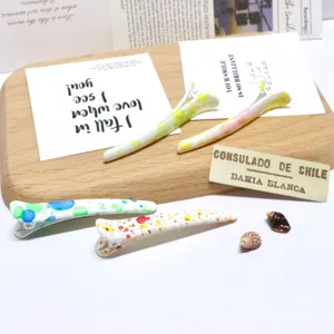 Colorful graffiti duckbill hair clip cute plastic side clip sweet girl hair accessories