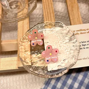 Süße Gelee Farbe Blume Haarklammer Harz Haaraccessoire für Mädchen Detailansicht.
