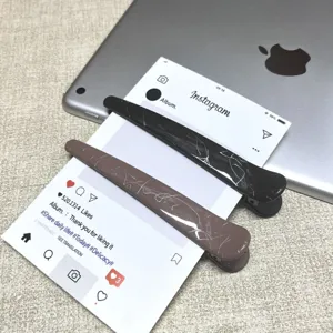 Stylish marble texture duckbill hair clips for women, sweet side hair pins for daily wear.