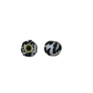 Black and white fabric beads DIY craft accessories for phone chains and bag straps.