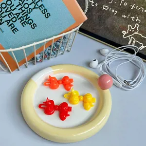 Cute colorful bow hair clips for baby girls, sweet resin side bangs pins fashion hair accessories