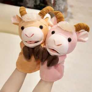 Cute sheep hand puppet plush toy for kids interactive storytelling and parent-child show