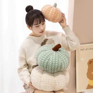 Soft plush pumpkin pillow cute stuffed toy sofa cushion for home decor and cozy living room.