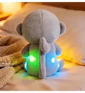 Cute glowing monkey plush toy stuffed doll soft sleeping companion for kids and toddlers