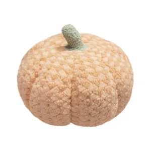 Cute pumpkin plush pillow soft stuffed toy for sofa living room decoration comfy orange cushion