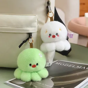 Simpatico portachiavi polpo in peluche soffice bambola di peluche ciondolo borsa accessorio
