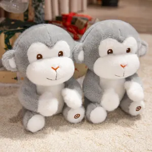 Cute glowing plush monkey toy soft stuffed animal pillow for kids companion soothing doll