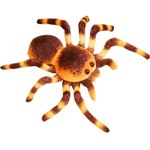 Realistic plush spider toy soft stuffed tarantula doll cute animal pillow for kids gift