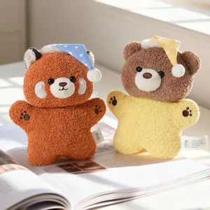Lindo dibujo animado animal peluche oso muñeca suave niños compañero cojín regalo.