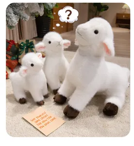 Tierno cordero blanco de peluche realista simulación oveja muñeco de peluche regalo infantil
