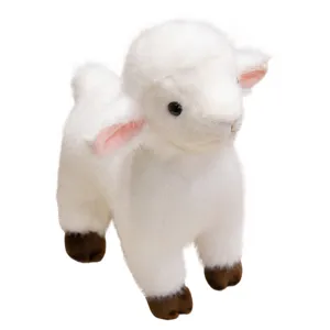 Bonito peluche de oveja blanca simula animal suave y tierno juguete para regalo de ninos.