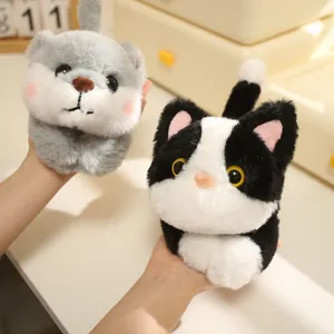 Cute magnetic plush cat toy, soft animal doll refrigerator magnet, lovely home decor plushie.