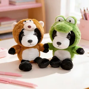 Niedliches Tier-Kostüm Welpe Plüschtier Set, weiche Kuschelpuppe für Kinder und Zimmer.