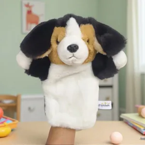 Cute dog plush hand puppet for kids interactive play soft stuffed toy animal puppet doll