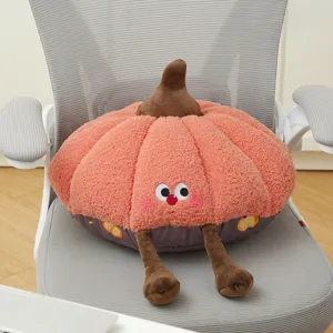 Lindo cojín de felpa de calabaza, muñeca de peluche suave para decoración de sofá de casa y regalo.