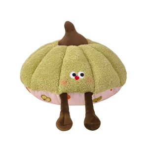 Lindo juguete de peluche de calabaza muñeca suave cojín de sofá decoración regalo