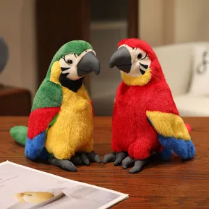 Cute realistic macaw parrot plush toy colorful bird stuffed doll soft companion gift