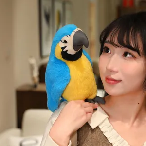 Plush parrot toy simulation cartoon colorful macaw bird doll child soothing soft toy detail