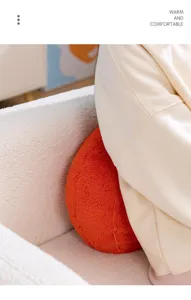 Cojín de peluche de calabaza naranja acogedor para sofá, juguete de peluche suave y cómodo.