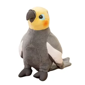 Adorable peluche de cacatua gris juguete de peluche suave muneca para ninos companero de sueno.