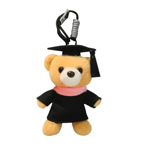 Süßer Abschluss Bär Plüschtier Schlüsselanhänger weiche Puppe Rucksack Deko Geschenk