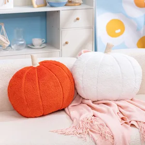 Almohada de Peluche de Calabaza de Dibujos Animados Suave Cojín de Sofá Decorativo Juguete Para Halloween Acción de Gracias Hogar