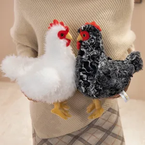 Stuffed rooster chicken plush toy simulation cute animal doll birthday gift for kids