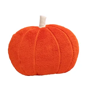 Lindo cojín de felpa de calabaza, juguete de peluche suave para decoración del hogar y sofá.