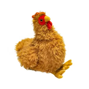 Cute simulation chicken plush toy fluffy hen doll soft stuffed animal gift for kids