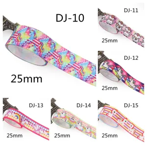 Nastro Grosgrain Stampato Unicorno 25mm per Fai da Te Fiocchi per Capelli Confezione Regalo