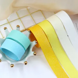 Glitter grosgrain ribbon colorful powder DIY bow hair accessories gift packaging detail