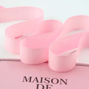 Pink glitter grosgrain ribbon for DIY bows hair accessories gift wrapping and party decoration