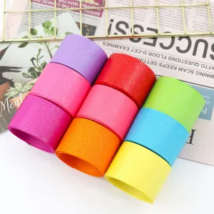 Glitter Grosgrain Ribbon Polyester Ribbon For DIY Bows Headwear Gift Wrapping Decoration Accessories Colorful Craft Ribbons