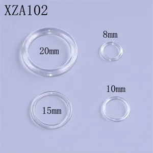 Transparente Kunststoff Ringe Set in 20mm 15mm 10mm 8mm Groessen fuer Naehzubehoer Basteln.