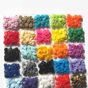 Ensemble de boutons pression en résine colorés formes étoile et rond pour vêtements DIY